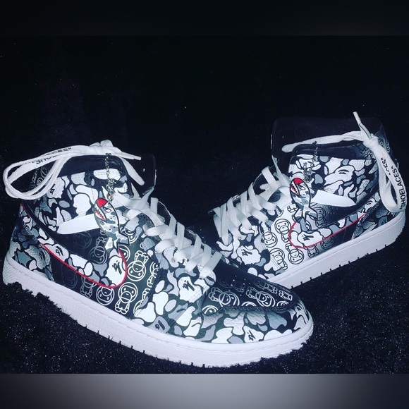 Jordan 1 Custom Bape - Picture 8 of 14